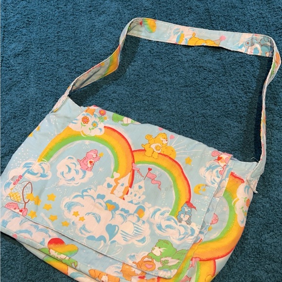 Care Bears Rainbow Messenger Bag with plushies and more - Picture 1 of 10